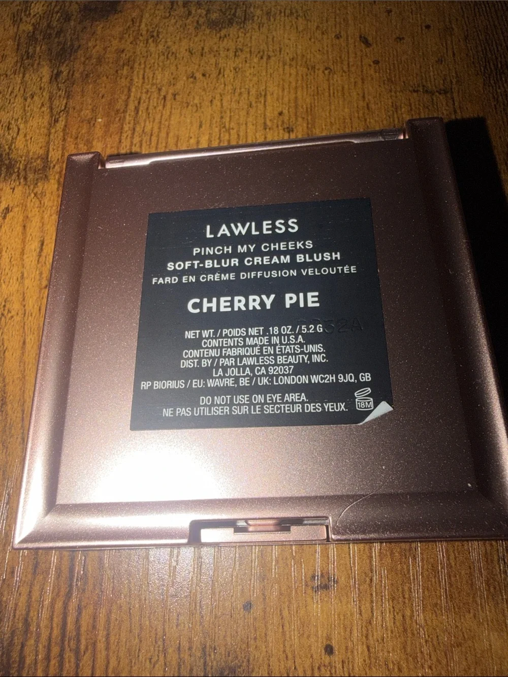 LAWLESS Cream Cheek Blush — Cherry Pie - New in Box
